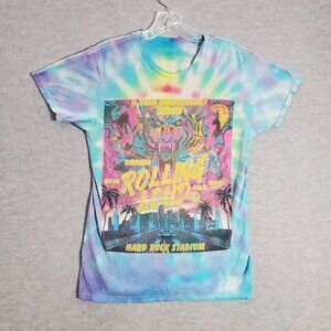 Rolling Loud‎ 2019 Women Shirt Small Blue Tie Dye Miami Travis Scott Kid Cudi